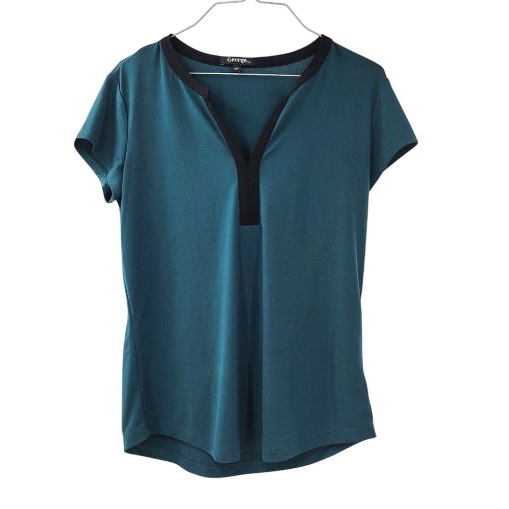 GEORGE Short Sleeve Blouse Womens Size Small S Summer Spring